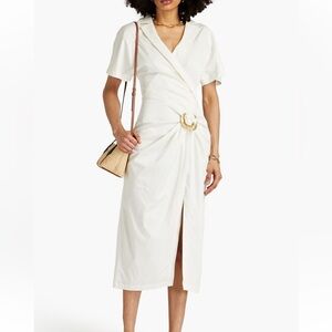Cult Gaia Wrap Effect White Dress